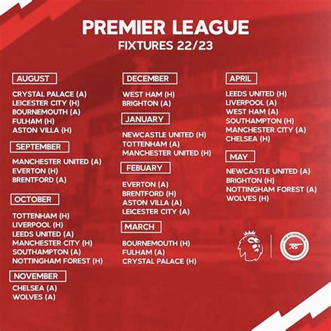 arsenal pre season fixtures 2022/23